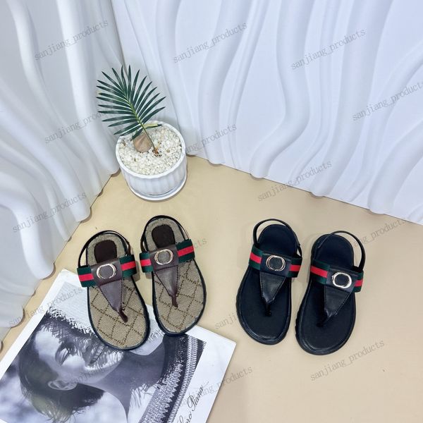 Designer per bambini sandali ragazzi ragazze taglia 26-35 scarpe da bambino estate lettera stampata con regali di moda sandalo a catena in metallo.
