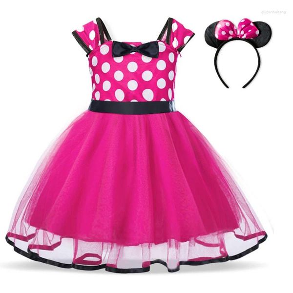Mädchenkleider Baby Geburtstagskleid für Weihnachtsjahr Kostüm Mouse Up 2 PCs Tutu Outfits Party Cosplay Polka Dots Vestido