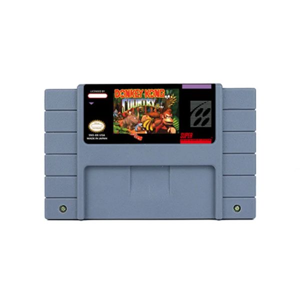 Kartlar Donkey Country Kong 1 2 3 Yarışma RPG Oyunu SNES 16 BITRETRO CART Çocuk Hediyesi