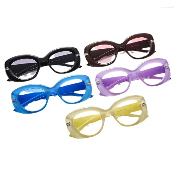 Солнцезащитные очки 2024 Coolsir Retro Fashion Trend Oval Small Frame Personality Women's Sense Sense Street S Солнце