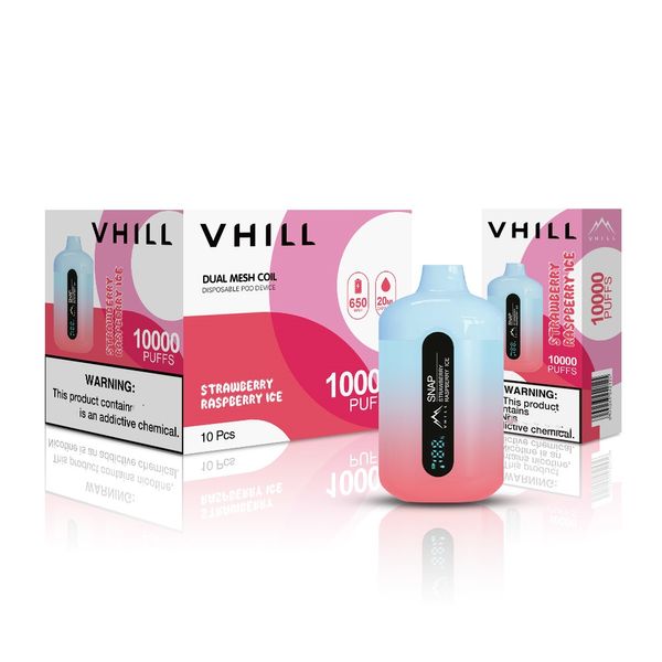 Аутентичный Vhill Snap 10000 Puffs Одноразовый склад Eu с маслом и мощным экраном.