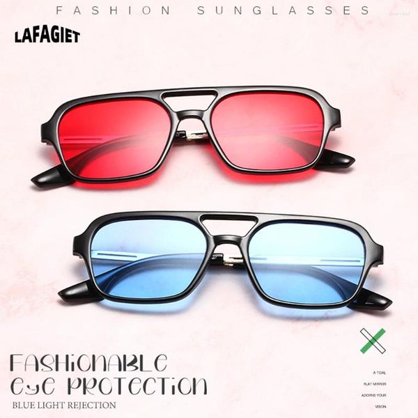 Sonnenbrille 2024 Mode Herrenpilot Retro Doppelstrahl kleine Box Frauen Sonnenbrillen High Definition Vision Brille Brille