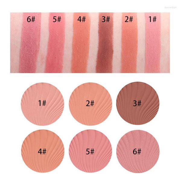 Blush Miss Rose Professional 6 Cores Contour Shadow Palette Pêssego Maquiagem Face Mineral Pigment Busher