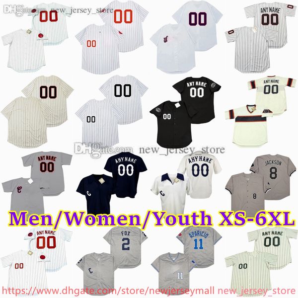 Custom XS-6XL Movie Throwback Baseball Jersey 15 Richieallen 72 Carltonfisk Haroldbaines Frankthomas Nelliefox Luisaparicio Robinventura Markbuehrle Jerseys