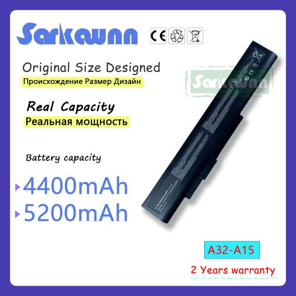 Batterie ad alta capacità 5200 mAh A32A15 A41A15 A42A15 A42H36 Batteria per laptop per MSI A6400 CR640 CX640 Serie Medion Akoya E6201 E7201