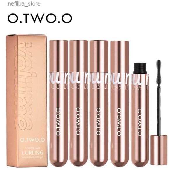 Mascara o.two.o 5pc fibra 4d mascara impermeabile mascara volume extra arricciatura ciglia allungate ciglia estensionali per il trucco degli occhi L410