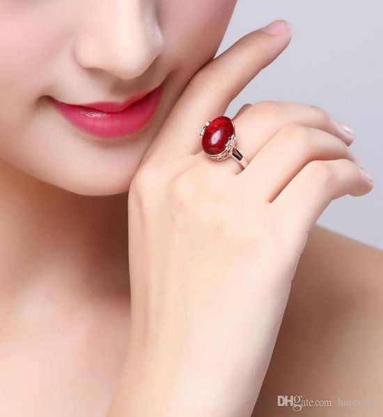 Rings Wedding Chand Solid Bridal China Red Cubic Zirconia Brand Big Stone Ring Gemstone Rings5468101