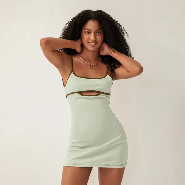 Vestidos casuais recorte de verão mini vestido de festas sem costas mulheres espaguete com cinta sem mangas bodycon para coquetéis de rua de praia