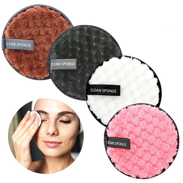 Microfiber Plow Plowds Removedor Face Cleansing Tootes reutilizáveis Esponja de maquiagem Double camada de unhas de limpeza de limpeza de ferramentas de limpeza