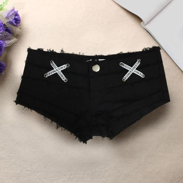 Frauenhose Low Taille Ultra Shorts Cowboy Woll Fransen eng sitzende Schlampe Nachtclub Stange Tanzpantik für Frauen 2024