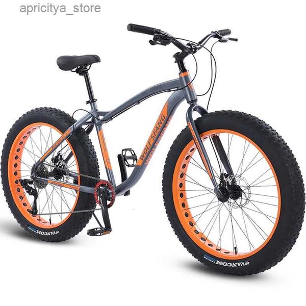 Bicicletas lobos presos de bicicleta gorda de alumínio Bicyc 26 polegadas 10 velocidades 4.0 Pneus de pneu largo rodovia adulta homens homens mtb Ciclismo ao ar livre L48