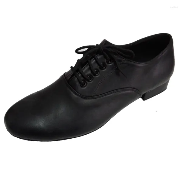 Sapatos de dança Sapato de baile de baile masculino Sapato de dança social da solteira de partida Latin Shoe Black