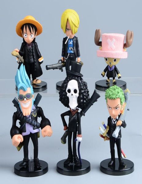 Anime One Piece Mini Action figuras os chapéus de palha Luffyronoazorosanjichopper Figura Toys4501460