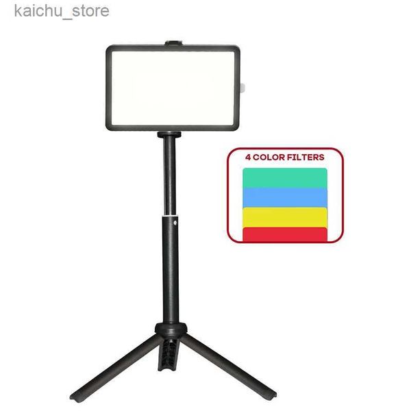 Kontinuierliche Beleuchtungs -LED -Videolicht mit Farbfilter Dimmable Fülllichtplatte für Desktop Live -Streaming YouTube Tiktok Webcam -Meetings Y240418