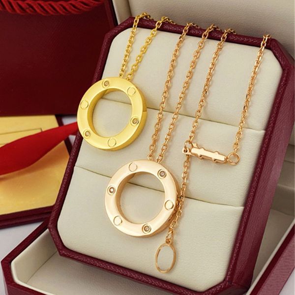 Collane di design Coloy Gold Personali e gioielli da uomo e collane a pendente da donna Fashion Designer Designer Day Gifts per donna in acciaio inossidabile collana in acciaio inossidabile