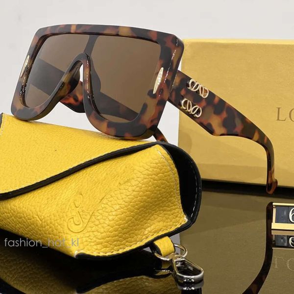 Óculos de sol para mulheres letra letra de luxo copos popular loeweee Óculos de sol, lomestas fashion metal de metal de metal de metal lóias loewe Óculos de sol 199