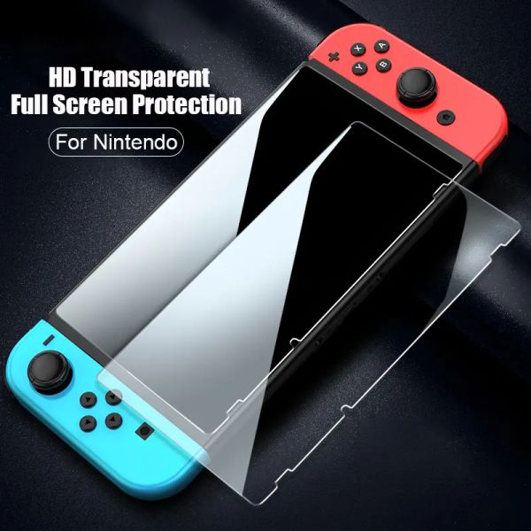 Jogadores 2pcs Protetor de tela de vidro temperado para Nintend Switch OLED Protective Film para Nintendos Switch Lite NS Glass Case Acessórios