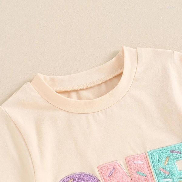 Set di abbigliamento abiti da bambino per bambini, zie di ricamo per ricamo