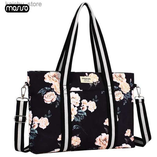 Andere Computerzubehör Mosiso Women Laptop -Tasche 13.3 14 15 15.6 17,3 Zoll Notebook -Taschen für MacBook Pro 15 Leinwand Große Totes Bag Computer Umhängetasche Y240418