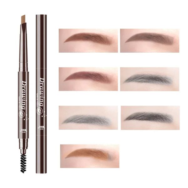 Enhancer DNM 7 Farbe natürliches Make -up Doppelkopf Super Fine Eyebrow Bleistift wasserdicht langlebig Easy Ware Eye Brow Make -up Stift