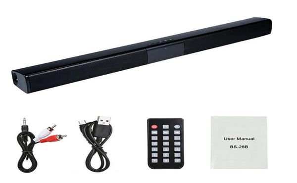 BS28B Ev Sineması Surround Çok Fonksiyonlu Bluetooth SoundBar Hoparlör TV8912104 için 4 tam menzilli boynuzlu 35mm auxrca arayüzü