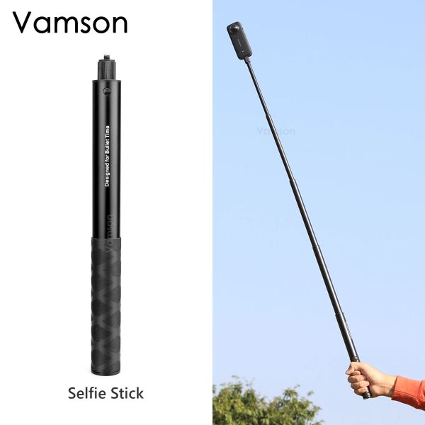 Sticks Vamson Alluminio in lega estesibile per selfie stick telescoping polo per insta360 One x2 x3 Accessori per GoPro DJI Sjcam
