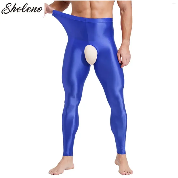 Mutandine da donna MENS Sexy Leggings senza cavallo senza piede bagnato Grollo aperto ma pantaloni magri pantaloni magri Club porno pantaloni da festa porno