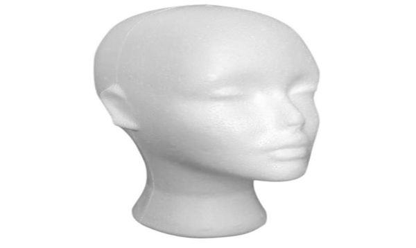 1pcs Styroporschaum Schaufensterpuppe weibliche Kopfmodellmodell Dummy -Perücken -Brille Hut Display Stand Drop7189832