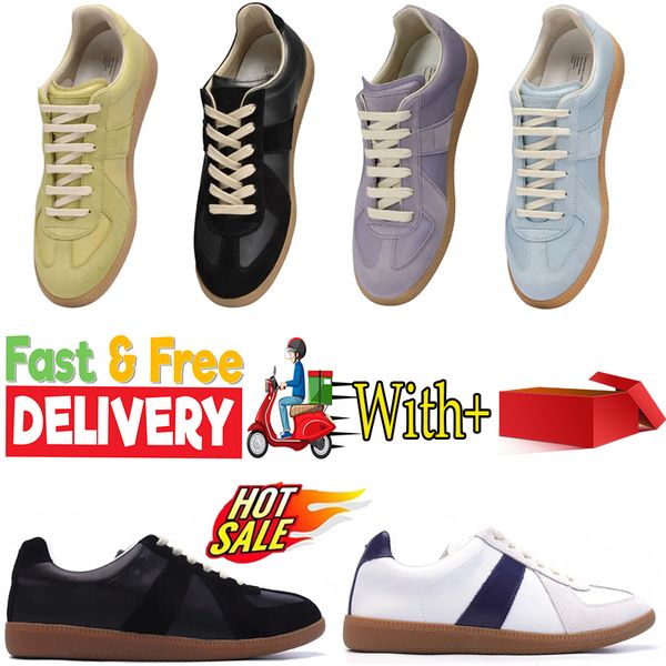 2024 Yeni Stil Maisons Spor Sakinleri Açık havada Siyah Yürüyüş Ayakkabıları Vintage Flat Run Lüks Tasarımcı Eğitmeni Adam Rahat Ayakkabı Gai Ücretsiz Kargo Düşük Fiyat Boyutu 36-45