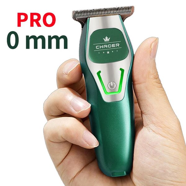 Clipper de cabelo profissional para barbeiro salão de barbeiro barbeador barba elétrica Trimmer T Blade 0 mm Máquina de cabelo de cortador de cabelo sem fio 240418