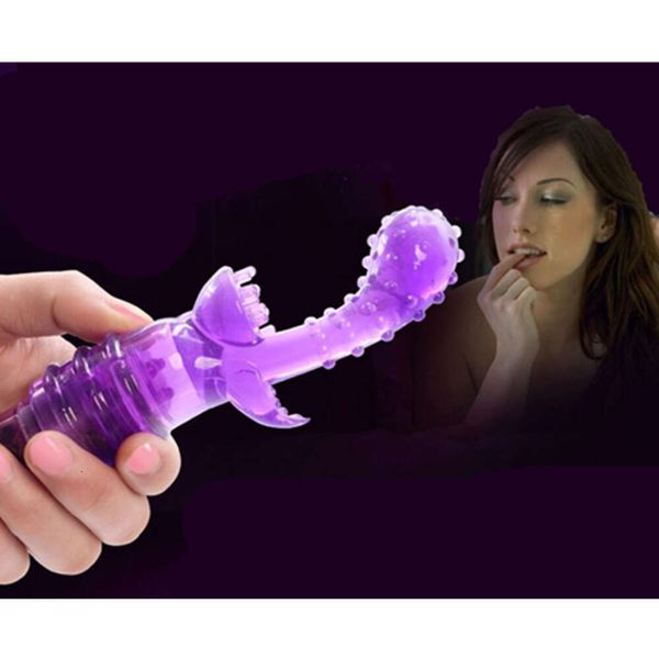 Candiway Triple Ditted Vibrator Anal Plug Clitoris Masturbação Varda de masturbação Vibratando G Spot Spot Toys Sexy para mulheres