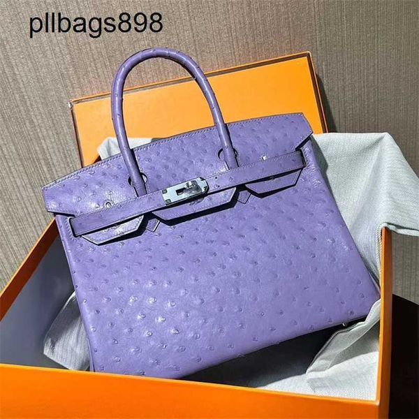 Designer handgefertigt 7A Handtasche Bikns Echtes Leder Lavendel importiert Strage