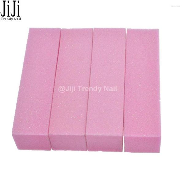 Nageldateien Großhandel- 4pcs/Lot Pink Datei Puffer Easy Care Manicure Professionelle Schönheitskunsttipps Bufpolierwerkzeug JITR05