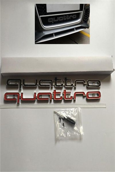 4232 cm für Audi Quattro Logo Emblem Abzeichen vorne Grill Untere Fahrzeugstyling für A4 A5 A6 A7 A8 RS5 RS6 RS7 RS Q3 Q5 Q78432574