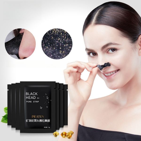 Platina Face Skin Care 6G Minerais faciais Minerais de Relusor de Blackhead nariz Máscara de limpeza profunda Limpeza preta de cabeça ex poro tira