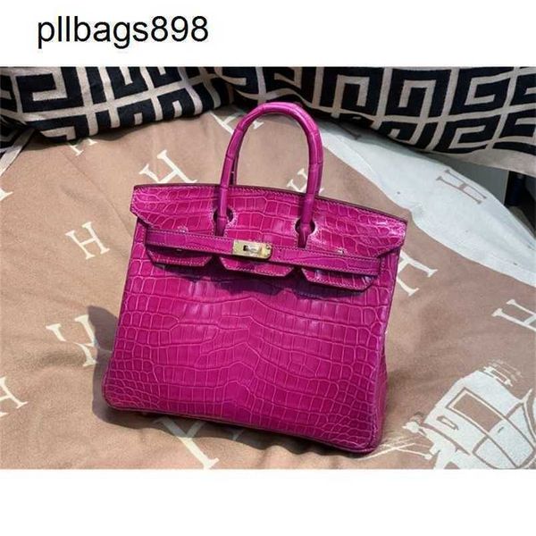 Bola BNKNS Bolsa Couro genuíno 7A Handswen High Crocodile Skin Bell Face Belly 25 Luxo feminino39pz