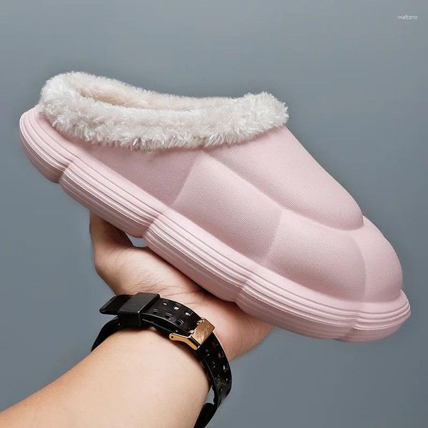 Hausschuhe Frauen Winterfrau Eva wasserdichte Heimschuhe Massage Bottom Bubble Glides mit Reiz für Männer warm Haus Clog Clog Clog