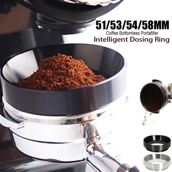 Aluminium Smart Kaffee Dosierungsring für Bier Becher Kaffeepulver Werkzeug Espresso Barista für 51 53 54 58 mm Kaffeefilter Manipulationen