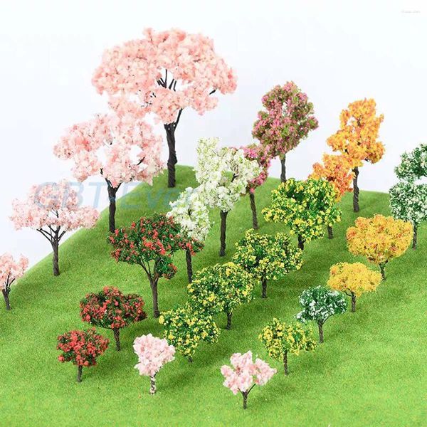 Dekorative Blumen 1/2/5pcs Miniatursimulationsdekor Accessoires Baummodelle Gartenpark Zugbahnbauer Landschaft Landschaft Landschaft Landschaft