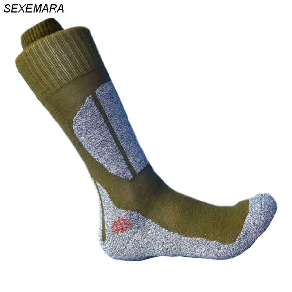 Calzini di qualità coolmax calzini da trekking inferiore ginocchio spesso calzini lunghi lunghi armi da usura verde resistenti e calze di deodorizzazione 3944 3944