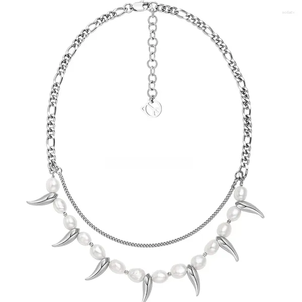 Catene collana di perle da donna alla moda fresca clavicole catena nicchia nicchia avanzata coppia dono regalo insieme