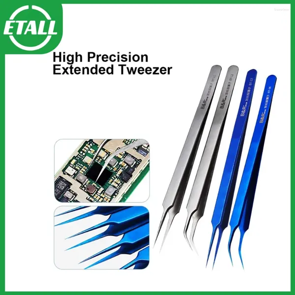 Professionelle Handwerkzeugsätze BR BT -Serie Multifunktionale erweiterte Reparatur gerader/gekrümmter Pinzetten -Mobiltelefon -Motherboard -Wartung