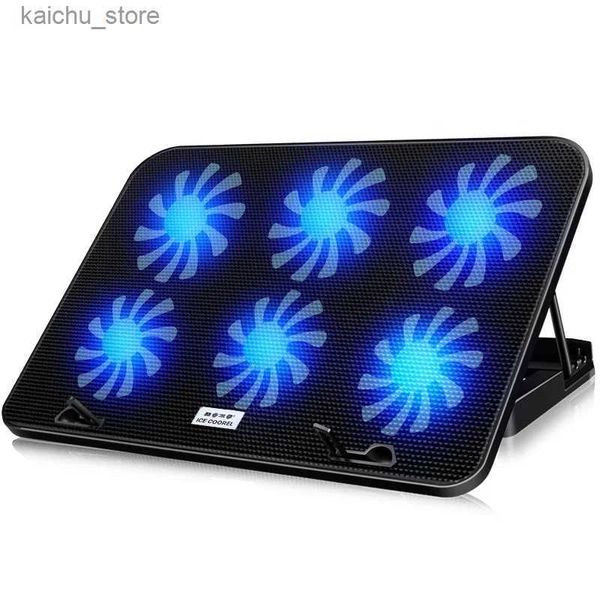 Altri componenti del computer A9 Game RGB Notebook Cool 6 Fan Game LED Light Notebook CoolCold Cool 13-18 pollici Stand per MacBook Notebook 2023 Y240418