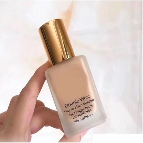 Make-up Double Wear Foundation Flüssigkeit 2 Farben 1W1 1W2 Bleiben