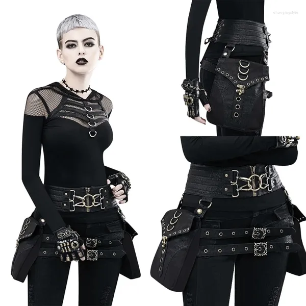 Taillenbeutel einzigartiger Beutel coole und funktionale Hüftpack Gothic Belt Punk Telefonbeutel für Outdoor -Aktivitäten