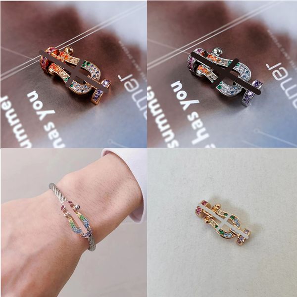 2024 neuer Designer Fode klassisches rotes Seil -Charmarmband für Frauen Armband 925 Silber 18K Gold plattiert Kristallgröße 16 bis 21 cm Liebhaber Muttertag Schmuckgeschenk