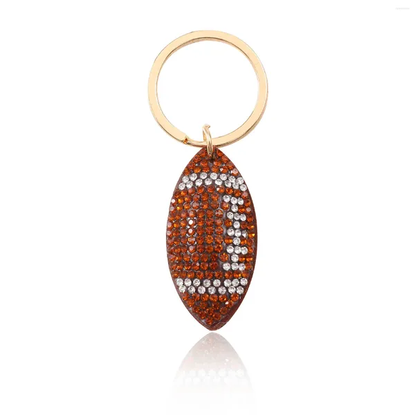 Chaves pendentes de chaves de chaves esportivas de Keychain Glittering Football para bolsas de bolsas