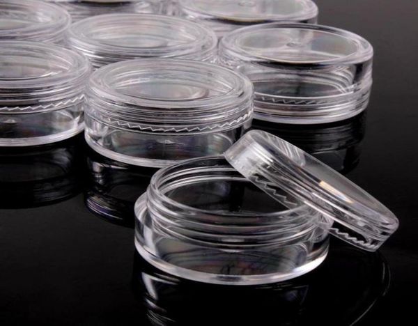 100pc 235g Probe Clear Creme Jar Mini Kosmetische Flaschen Behälter Transparent Topf für Nagelkunst kleiner klar dose für 2774604