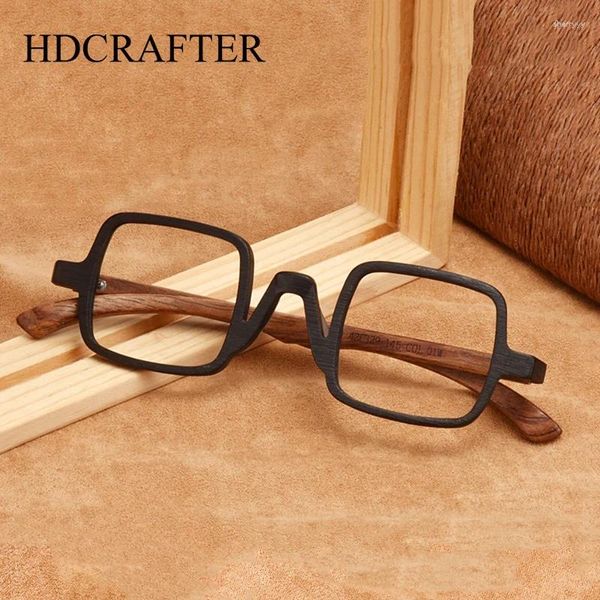 Sonnenbrille Frames Hdcrafter Square Holzgläser Rahmen Mann Frauen kleine Gesicht Myopie Brille Rezept optisches Spektakel