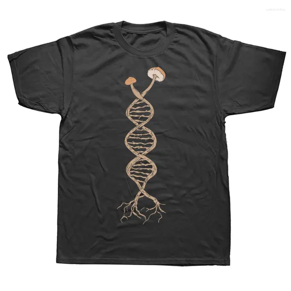 Herren-T-Shirts Pick Pilzs ist in meinem DNA Mykologie-Hemd Tee Tops rund Hals kurzarmiger Mode T-Shirt Clothing Casual Basic T-Shirts